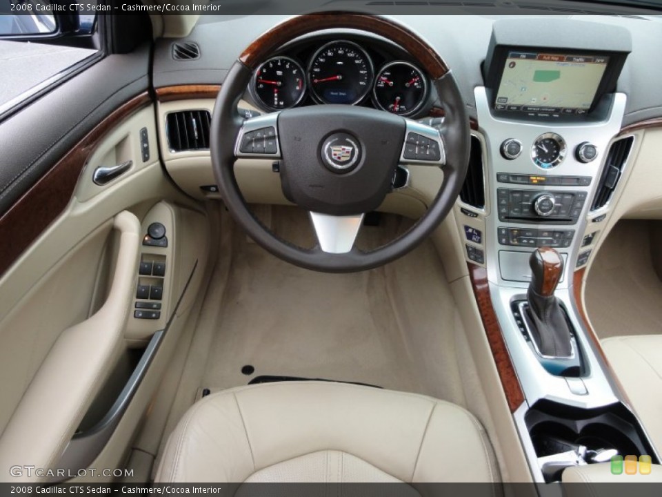 Cashmere/Cocoa Interior Steering Wheel for the 2008 Cadillac CTS Sedan #50447939