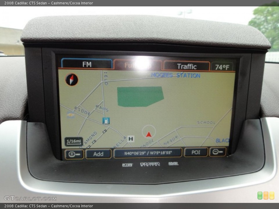 Cashmere/Cocoa Interior Navigation for the 2008 Cadillac CTS Sedan #50448017