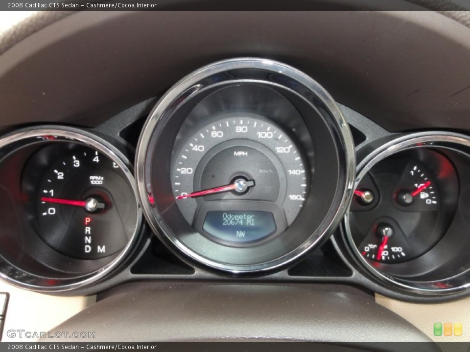 Cashmere/Cocoa Interior Gauges for the 2008 Cadillac CTS Sedan #50448062