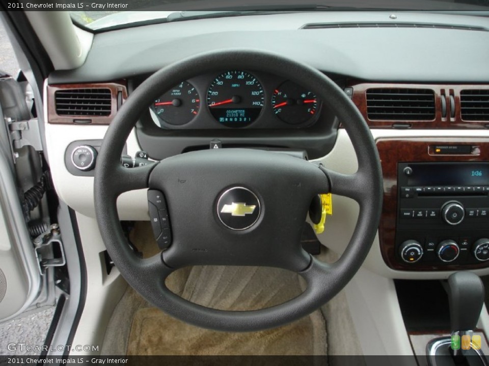 Gray Interior Steering Wheel for the 2011 Chevrolet Impala LS #50449574