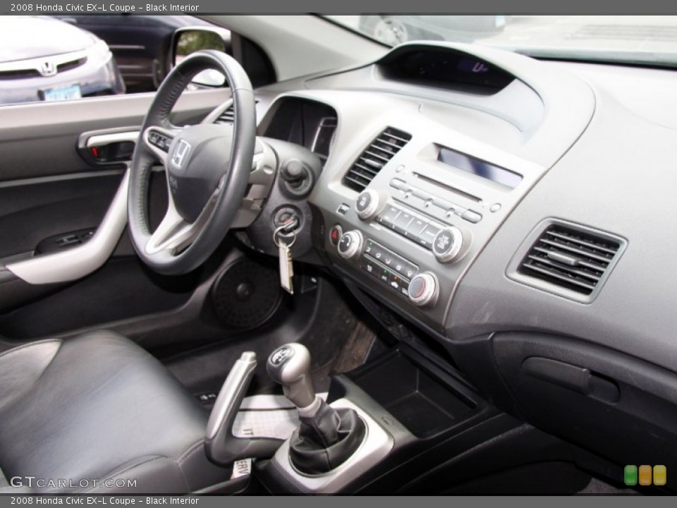Black Interior Controls for the 2008 Honda Civic EX-L Coupe #50452276