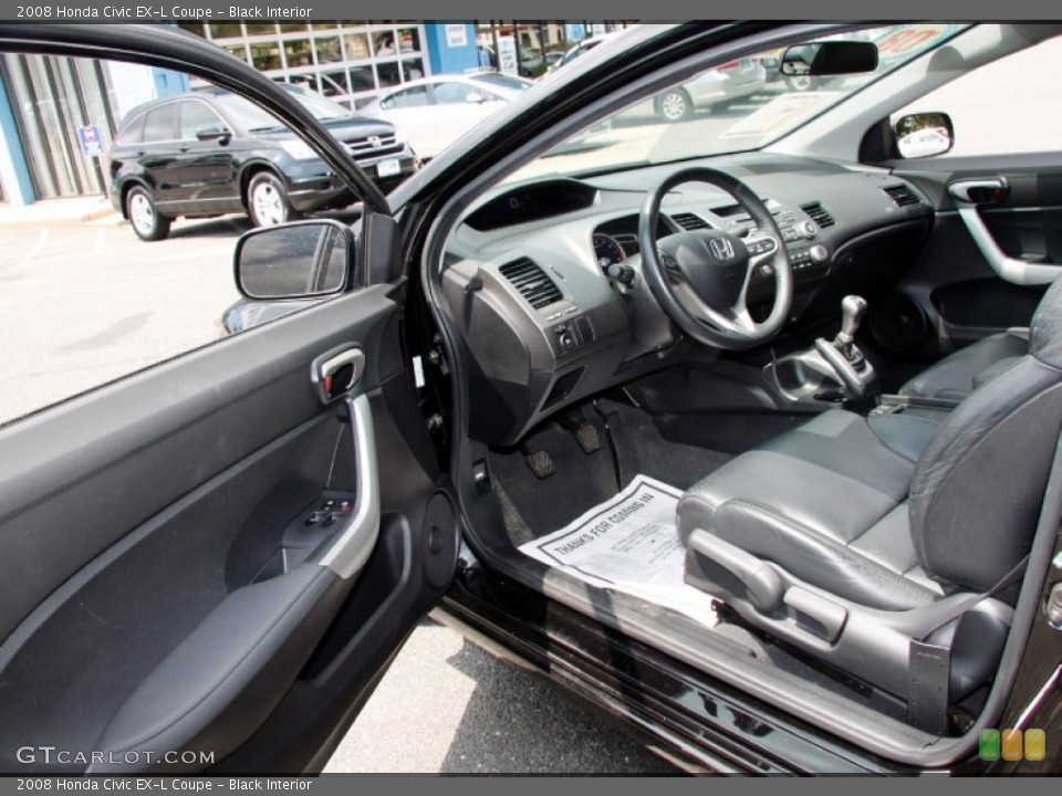 Black Interior Photo for the 2008 Honda Civic EX-L Coupe #50452373