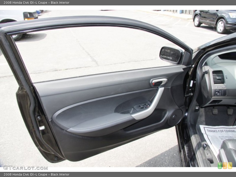 Black Interior Door Panel for the 2008 Honda Civic EX-L Coupe #50452403