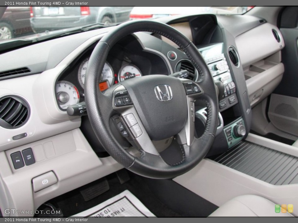 Gray Interior Steering Wheel for the 2011 Honda Pilot Touring 4WD #50453162