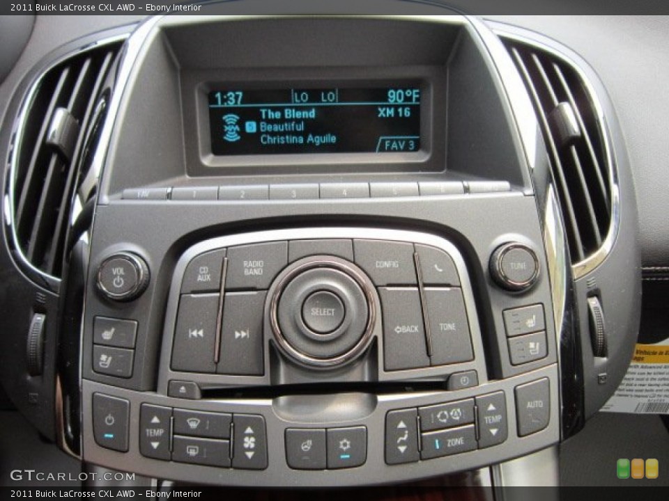 Ebony Interior Controls for the 2011 Buick LaCrosse CXL AWD #50453852