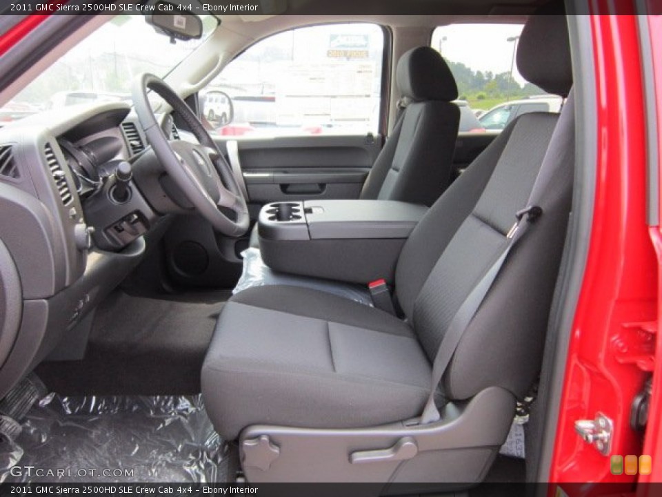 Ebony Interior Photo for the 2011 GMC Sierra 2500HD SLE Crew Cab 4x4 #50454008