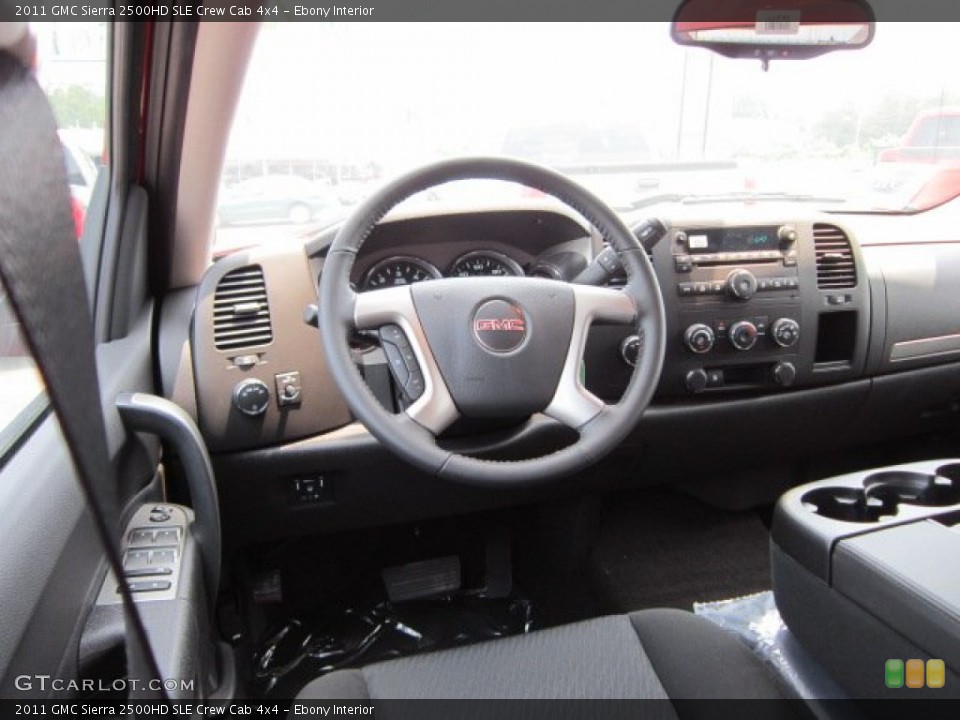 Ebony Interior Dashboard for the 2011 GMC Sierra 2500HD SLE Crew Cab 4x4 #50454065