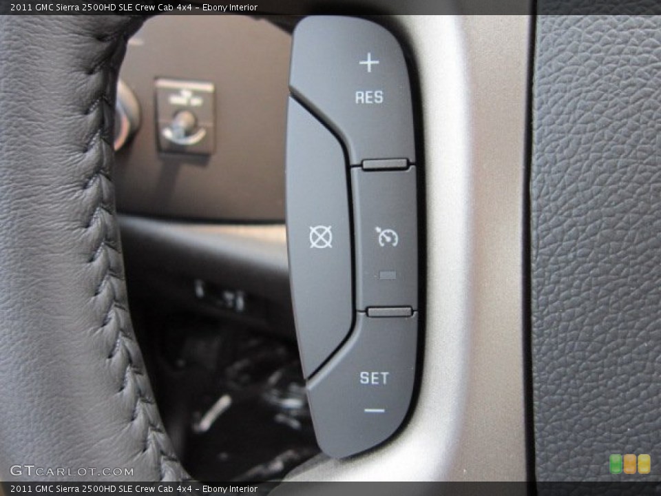 Ebony Interior Controls for the 2011 GMC Sierra 2500HD SLE Crew Cab 4x4 #50454138