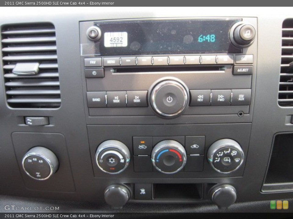 Ebony Interior Controls for the 2011 GMC Sierra 2500HD SLE Crew Cab 4x4 #50454155