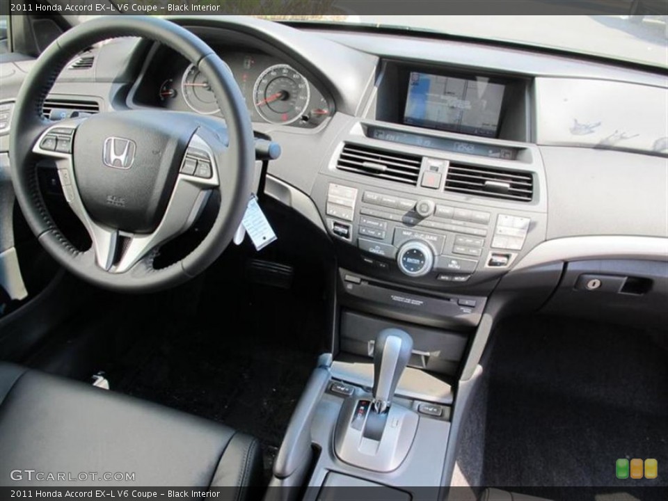 Black Interior Dashboard for the 2011 Honda Accord EX-L V6 Coupe #50455532