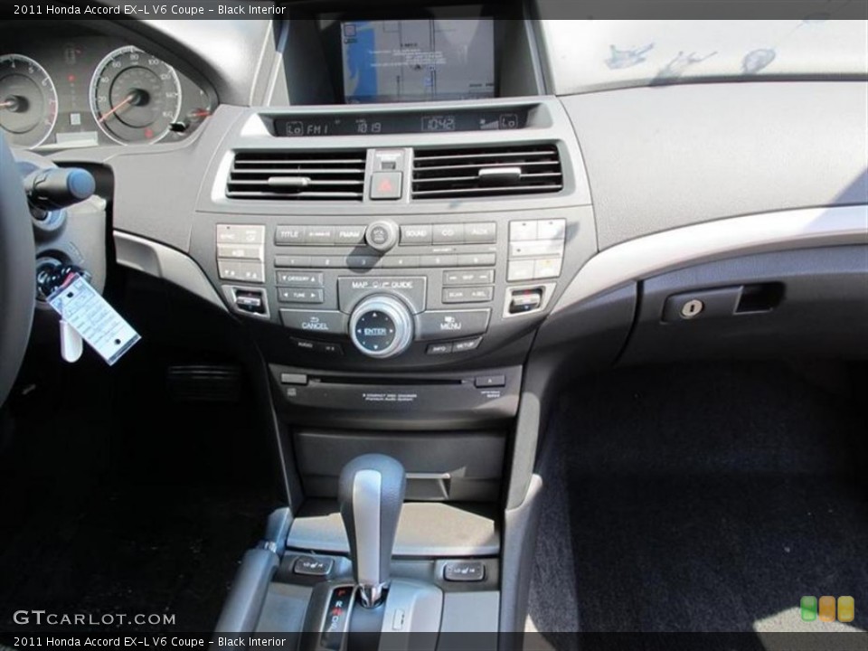 Black Interior Controls for the 2011 Honda Accord EX-L V6 Coupe #50455559