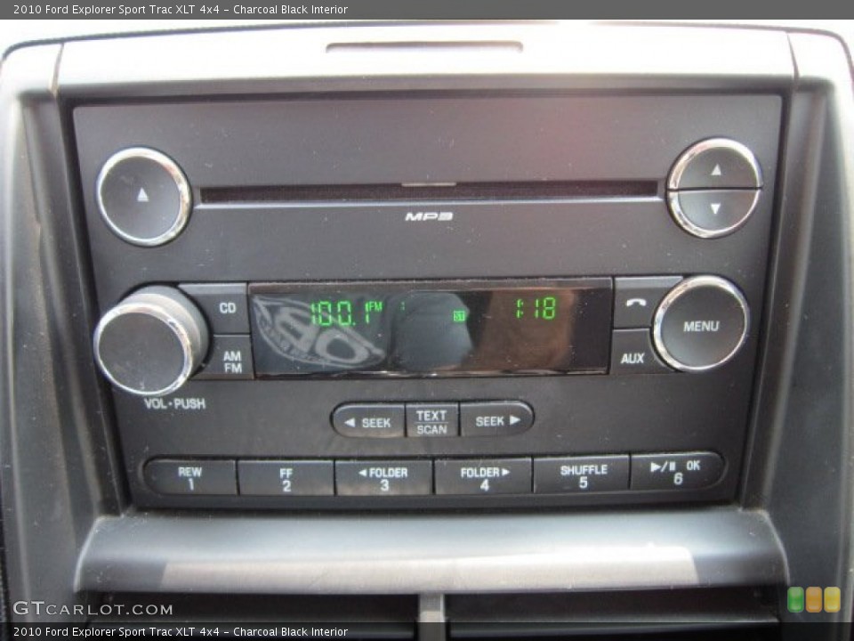 Charcoal Black Interior Controls for the 2010 Ford Explorer Sport Trac XLT 4x4 #50455658