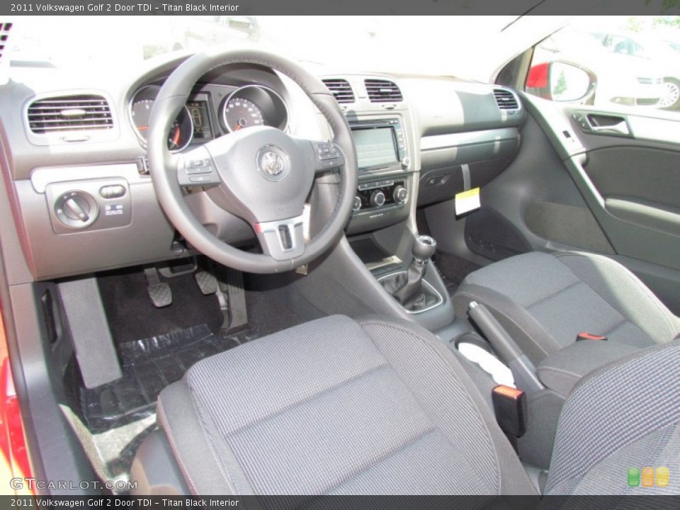 Titan Black Interior Prime Interior for the 2011 Volkswagen Golf 2 Door TDI #50455737