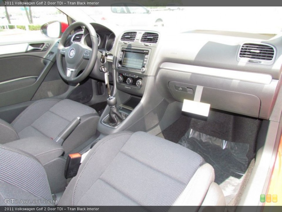 Titan Black Interior Dashboard for the 2011 Volkswagen Golf 2 Door TDI #50455755