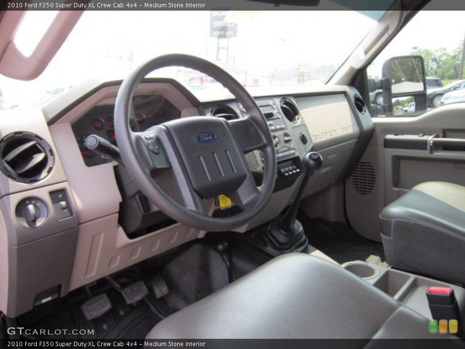 Medium Stone Interior Dashboard for the 2010 Ford F350 Super Duty XL Crew Cab 4x4 #50455832