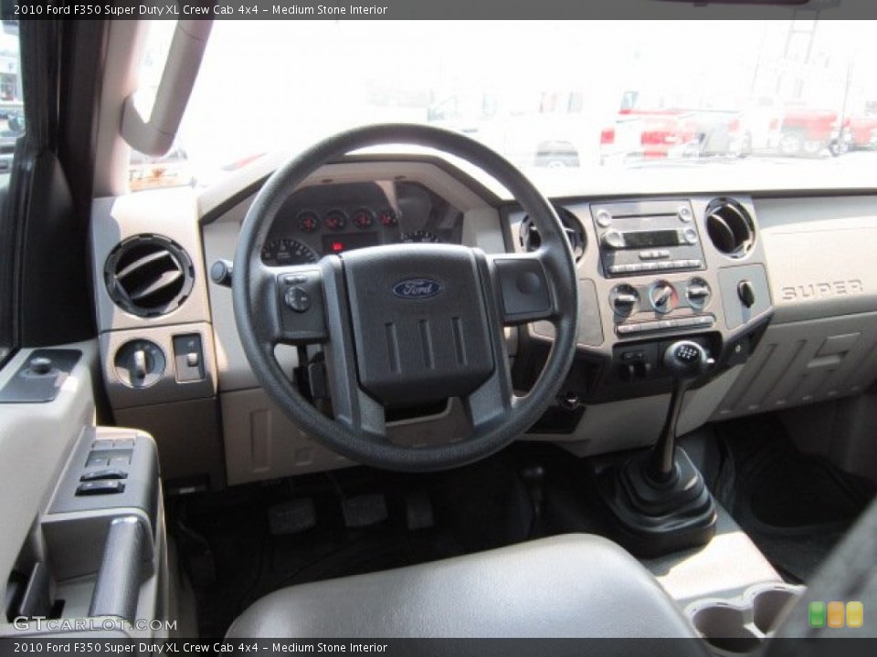 Medium Stone Interior Dashboard for the 2010 Ford F350 Super Duty XL Crew Cab 4x4 #50455872