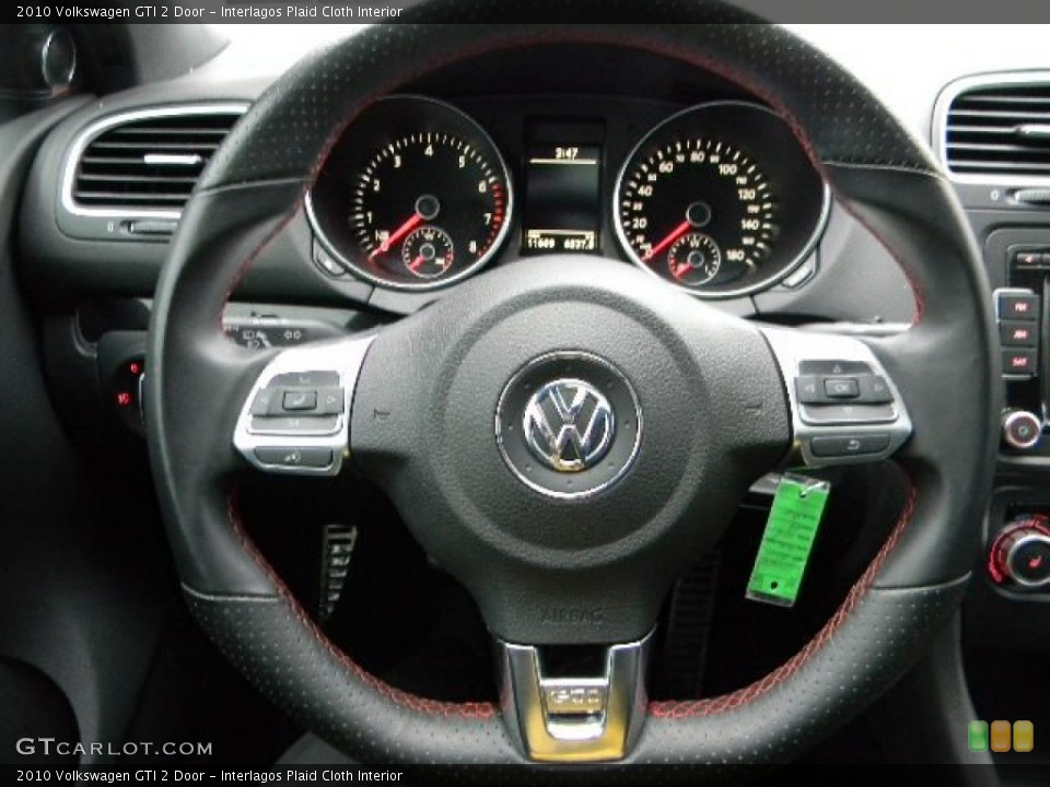 Interlagos Plaid Cloth Interior Steering Wheel for the 2010 Volkswagen GTI 2 Door #50455925