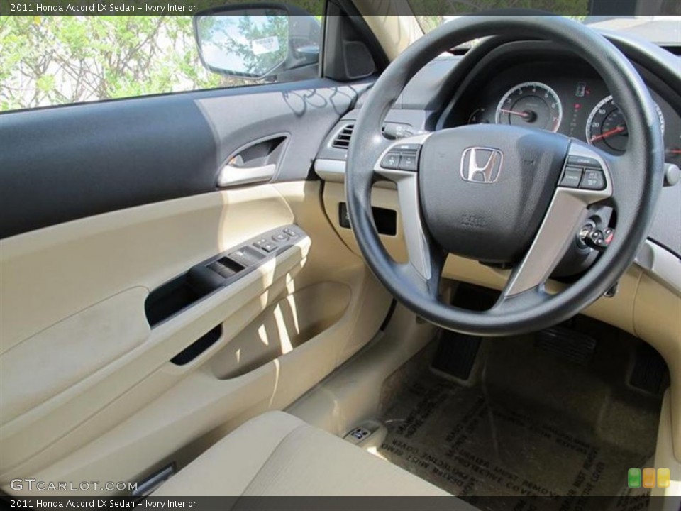 Ivory Interior Steering Wheel for the 2011 Honda Accord LX Sedan #50455997