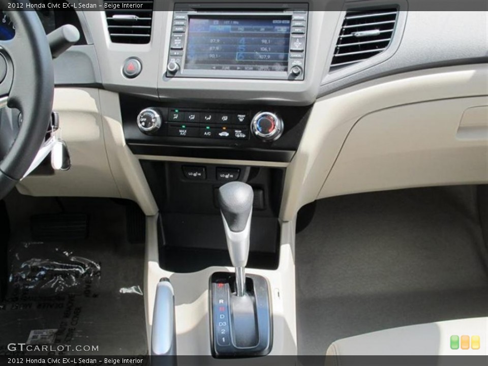 Beige Interior Controls for the 2012 Honda Civic EX-L Sedan #50456309