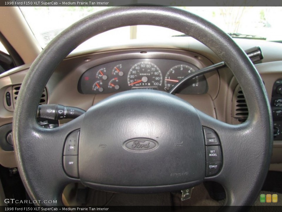 Medium Prairie Tan Interior Steering Wheel for the 1998 Ford F150 XLT SuperCab #50456336