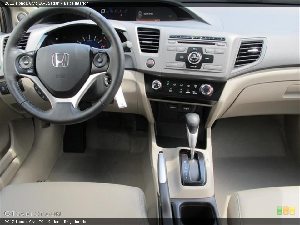 Beige Interior Dashboard for the 2012 Honda Civic EX-L Sedan #50456432