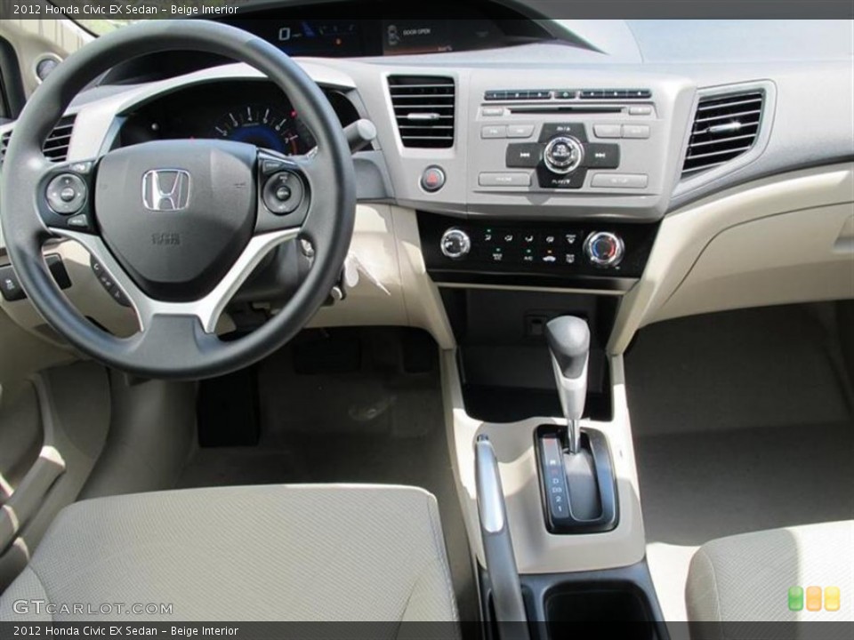Beige Interior Dashboard for the 2012 Honda Civic EX Sedan #50456735