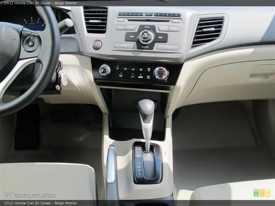 Beige Interior Controls for the 2012 Honda Civic EX Sedan #50456765