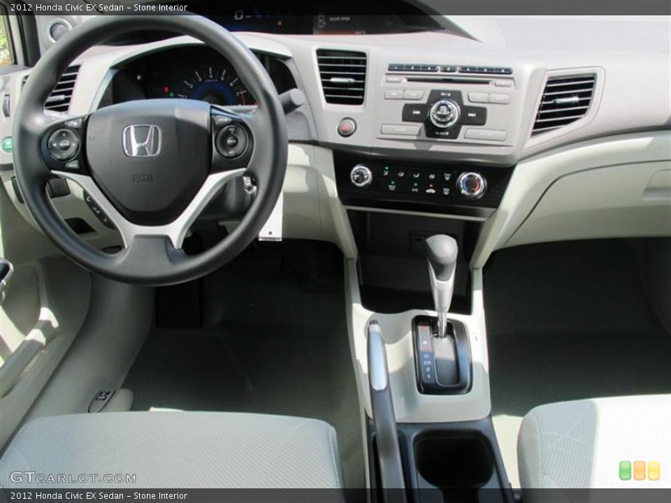 Stone Interior Dashboard for the 2012 Honda Civic EX Sedan #50456885