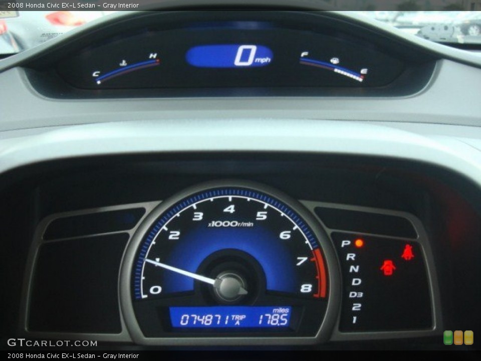 Gray Interior Gauges for the 2008 Honda Civic EX-L Sedan #50458493