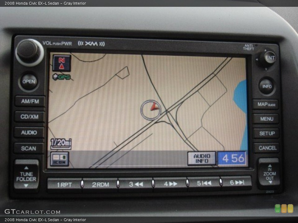Gray Interior Navigation for the 2008 Honda Civic EX-L Sedan #50458499