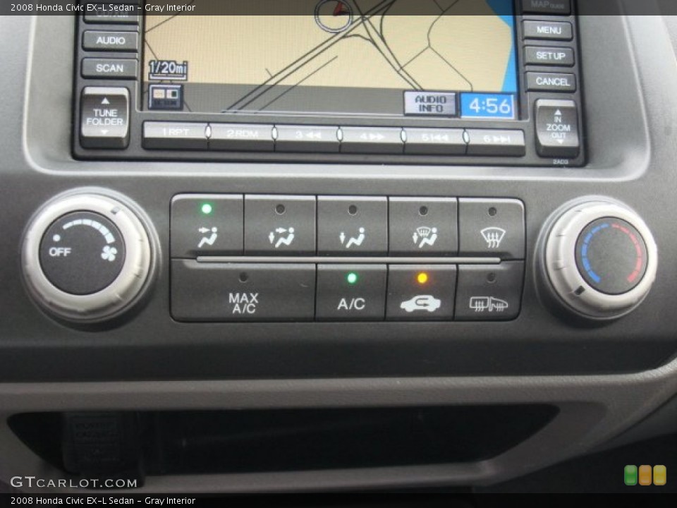 Gray Interior Controls for the 2008 Honda Civic EX-L Sedan #50458512