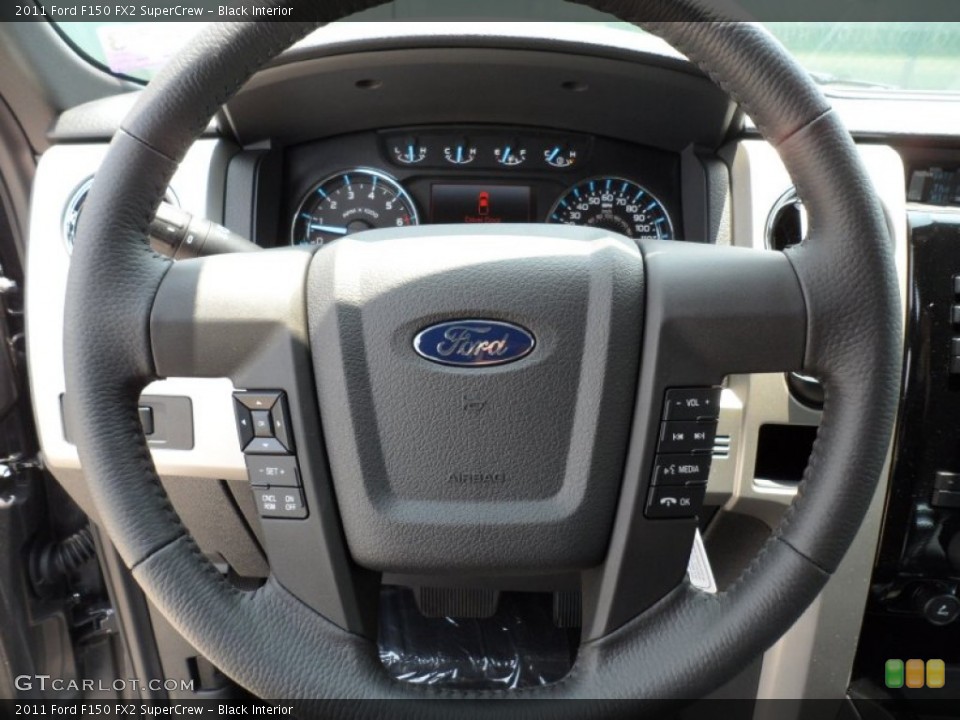 Black Interior Steering Wheel for the 2011 Ford F150 FX2 SuperCrew #50467726