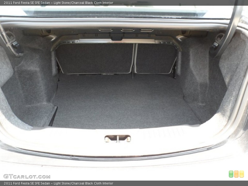 Light Stone/Charcoal Black Cloth Interior Trunk for the 2011 Ford Fiesta SE SFE Sedan #50468023