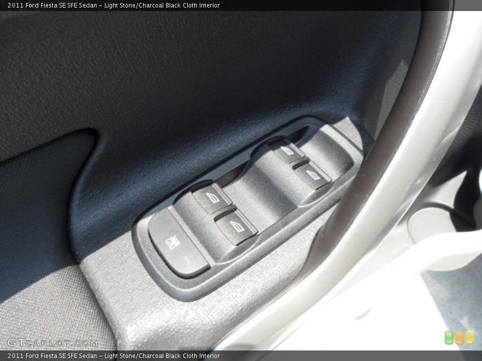 Light Stone/Charcoal Black Cloth Interior Controls for the 2011 Ford Fiesta SE SFE Sedan #50468106