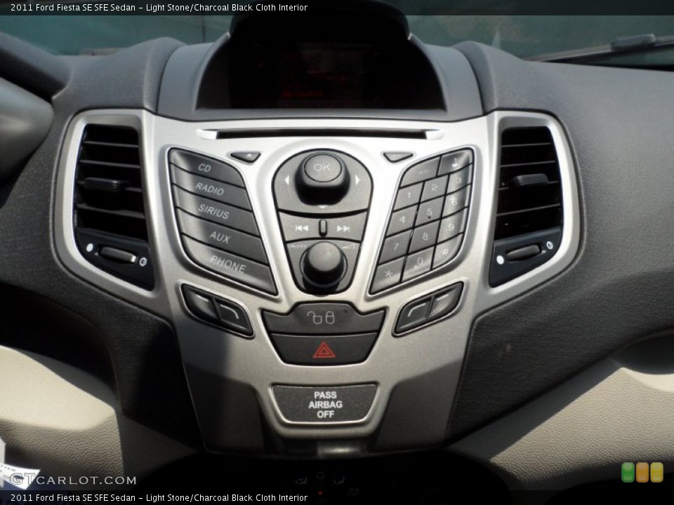 Light Stone/Charcoal Black Cloth Interior Controls for the 2011 Ford Fiesta SE SFE Sedan #50468200