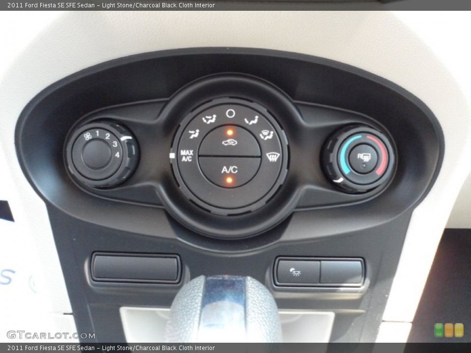 Light Stone/Charcoal Black Cloth Interior Controls for the 2011 Ford Fiesta SE SFE Sedan #50468215