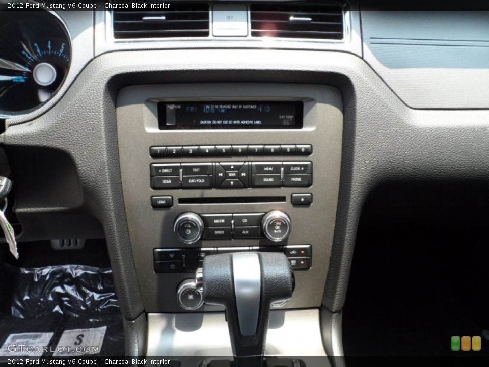 Charcoal Black Interior Controls for the 2012 Ford Mustang V6 Coupe #50470267