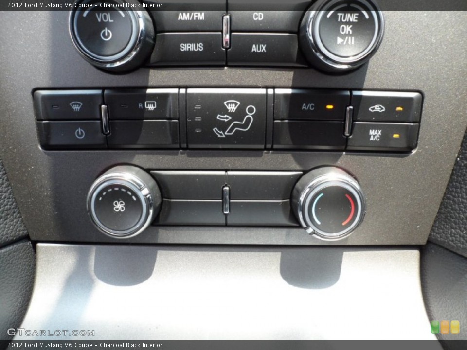 Charcoal Black Interior Controls for the 2012 Ford Mustang V6 Coupe #50470315