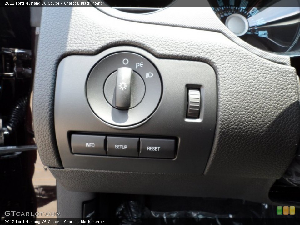 Charcoal Black Interior Controls for the 2012 Ford Mustang V6 Coupe #50470381