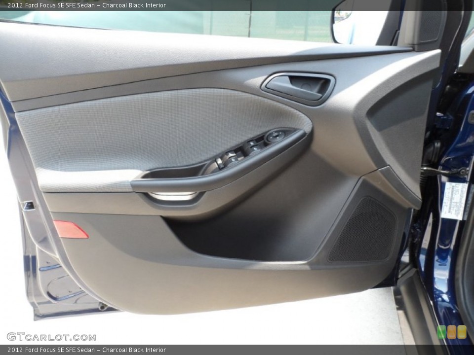 Charcoal Black Interior Door Panel for the 2012 Ford Focus SE SFE Sedan #50470741