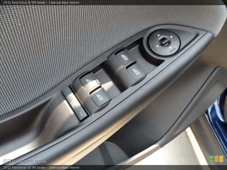 Charcoal Black Interior Controls for the 2012 Ford Focus SE SFE Sedan #50470756