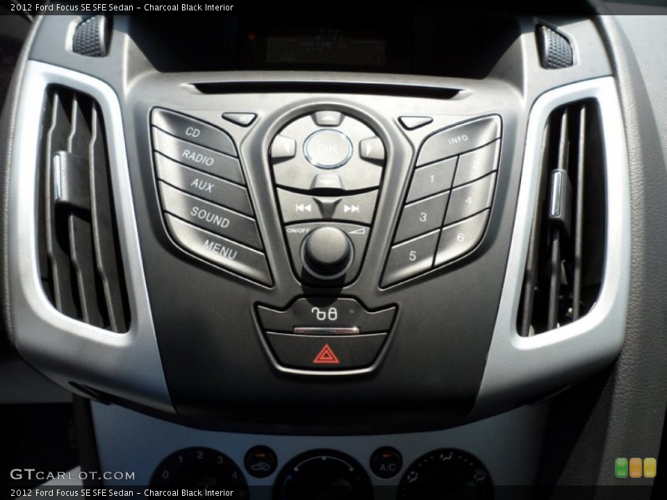 Charcoal Black Interior Controls for the 2012 Ford Focus SE SFE Sedan #50470849
