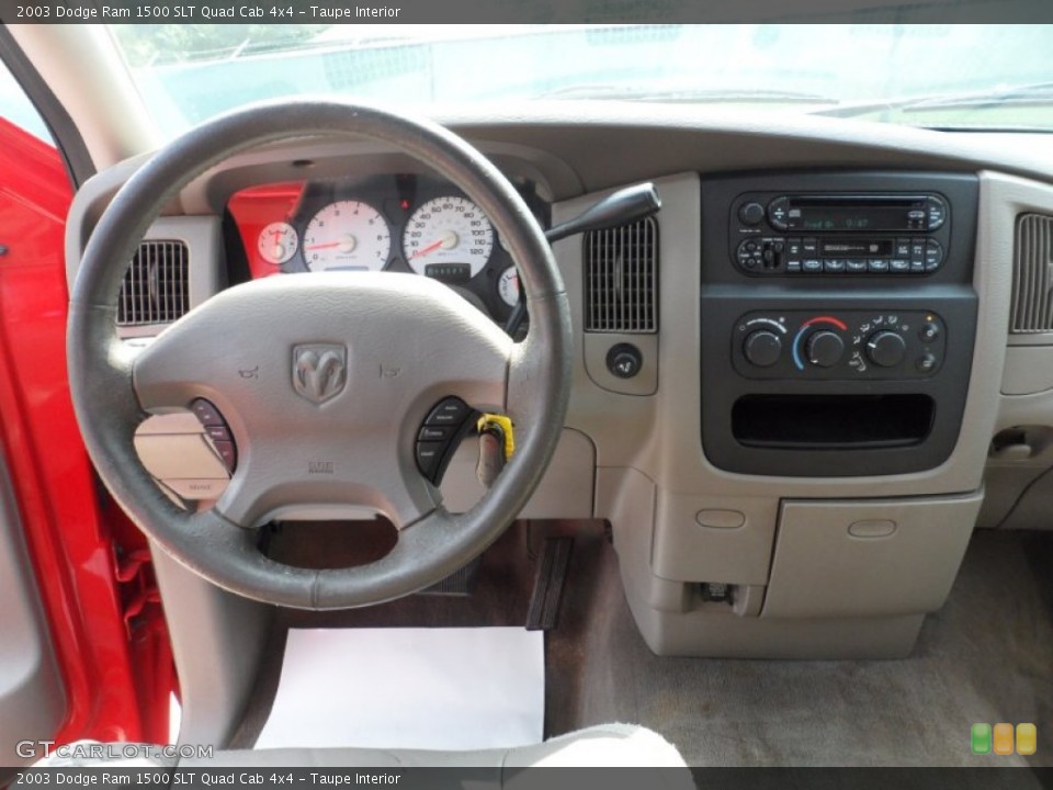 Taupe Interior Dashboard for the 2003 Dodge Ram 1500 SLT Quad Cab 4x4 #50472454