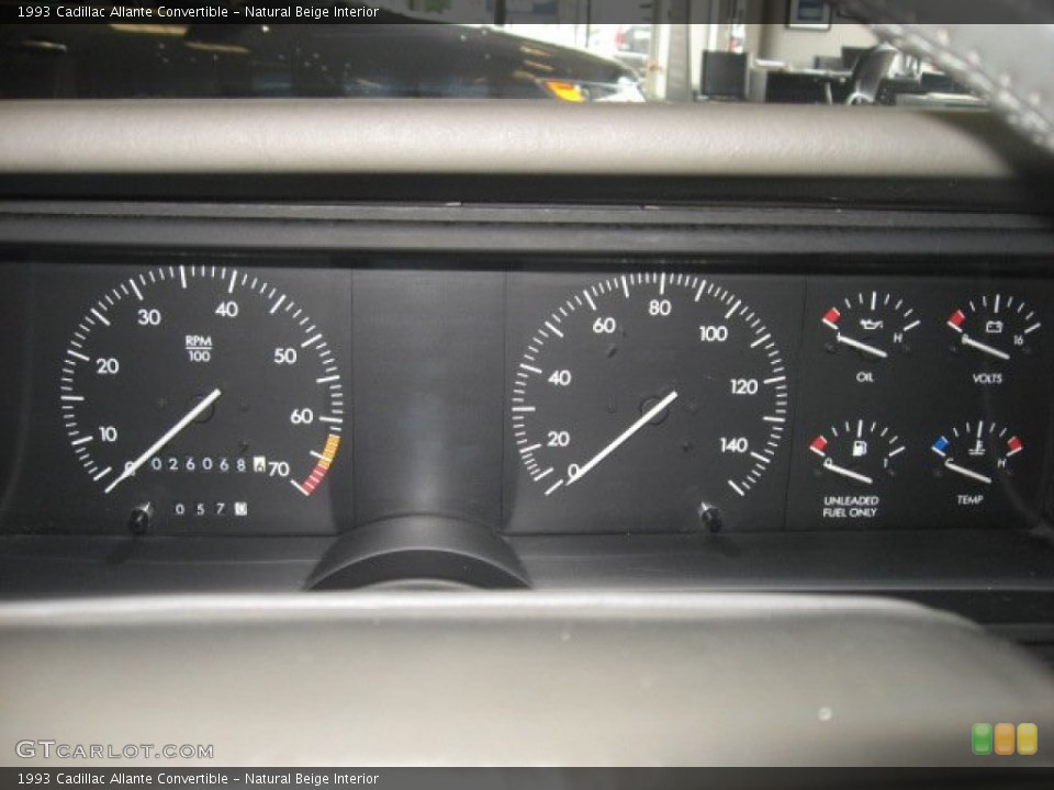 Natural Beige Interior Gauges for the 1993 Cadillac Allante Convertible #50472661