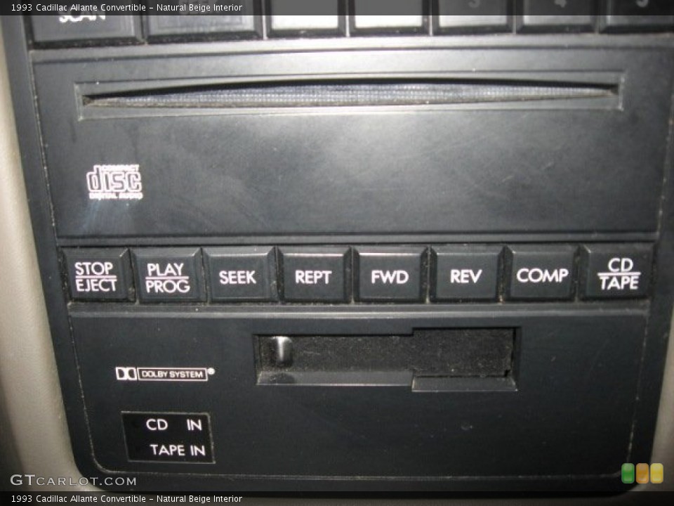 Natural Beige Interior Controls for the 1993 Cadillac Allante Convertible #50472715