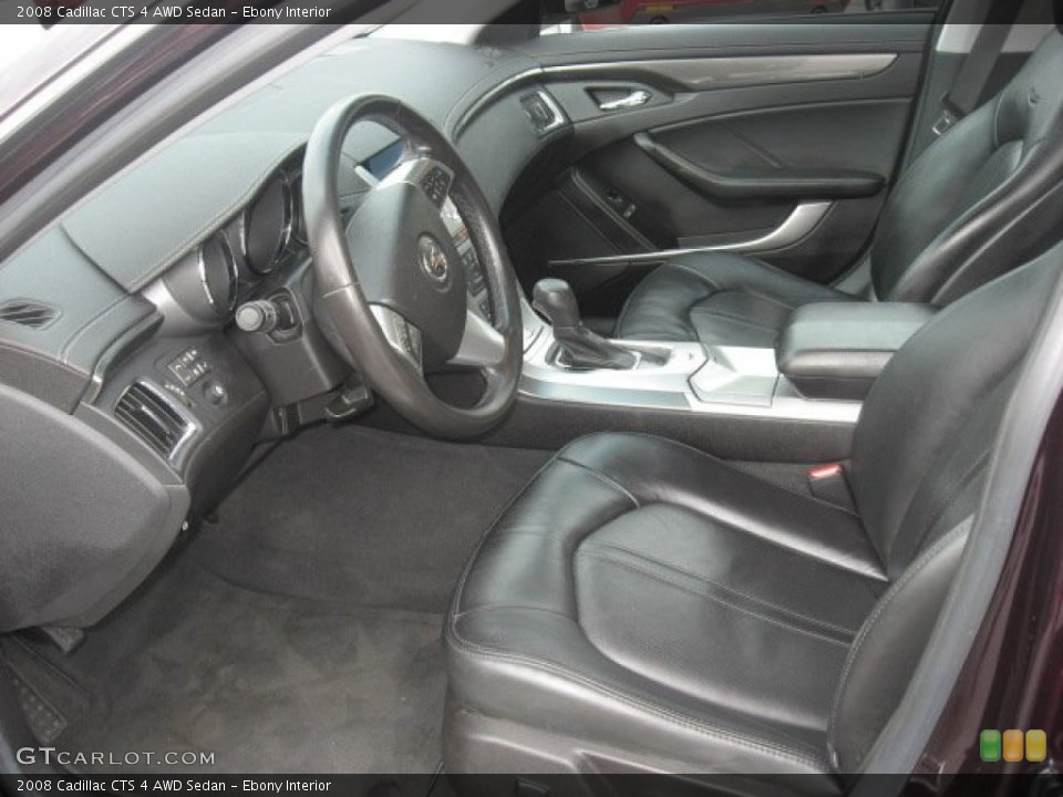 Ebony Interior Photo for the 2008 Cadillac CTS 4 AWD Sedan #50473555