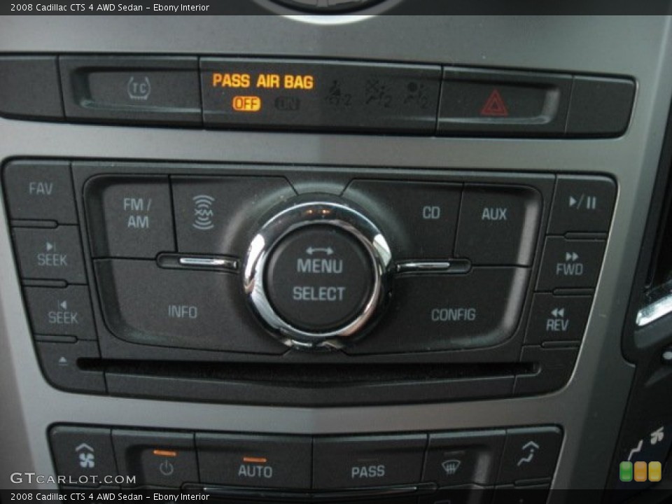 Ebony Interior Controls for the 2008 Cadillac CTS 4 AWD Sedan #50473619