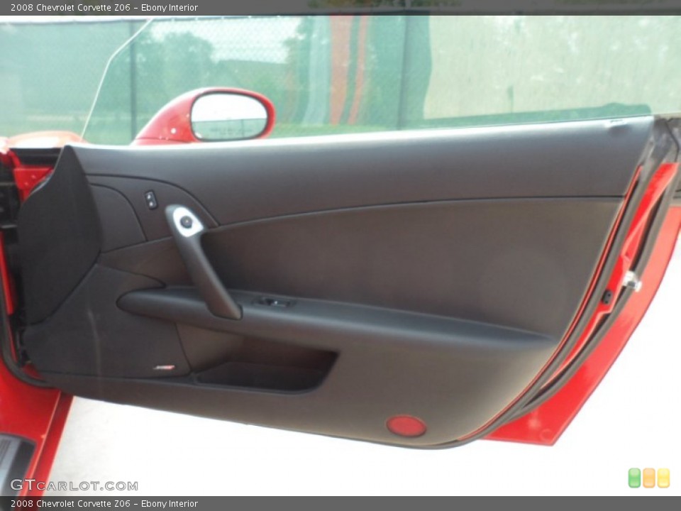 Ebony Interior Door Panel for the 2008 Chevrolet Corvette Z06 #50473735