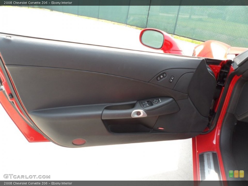 Ebony Interior Door Panel for the 2008 Chevrolet Corvette Z06 #50473789