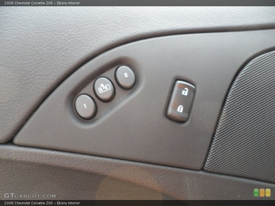 Ebony Interior Controls for the 2008 Chevrolet Corvette Z06 #50473798